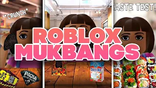 Dora Roblox MUKBANG (3 mins compilation) 🍟🍜🍱