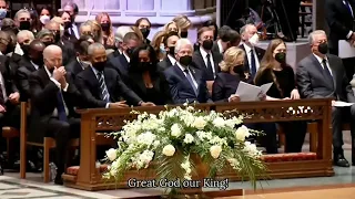 "My Country, 'Tis of Thee" (HD) - Biden arrival at Madeleine Albright's Funeral 2022