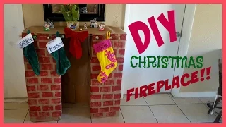 Super easy DIY Christmas  Fireplace! Less than $10