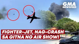 Fighter-jet, nag-crash sa gitna ng air show! | GMA News Feed