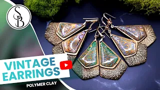 How to Make Beautiful and Classy Earrings with a Simple Techniques. Polymer Clay Jewelry Projet. DIY