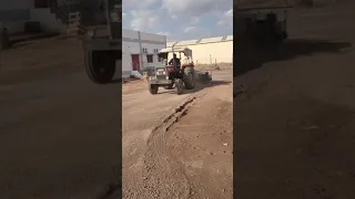 Road cleaning brush tractor power Massey tractor 🚜