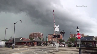 Storm Passes Over Arlington Heights Metra Station During Evening Rush