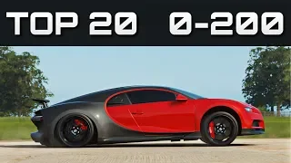 TOP 20 FASTEST 0-200 CARS | Forza Horizon 4 | Unreal Accelerations!