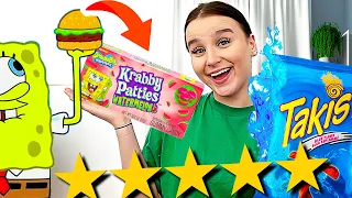 Ich teste VIRALE TikTok Süßigkeiten & Snacks ! 🍔🍭 ( Krabbenburger in echt essen) - Celina