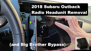 2018-2019 Subaru Outback or Legacy Radio/Headunit removal (Also similar to 2015-2017 Outback)