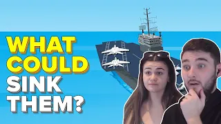 British Couple Reacts to Incredible Reasons Why US Navy Aircraft Carriers are Impossible to Sink