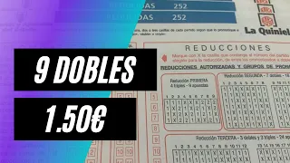 Quiniela Reducida 9 Dobles 1.50€ Tutorial como se Realiza