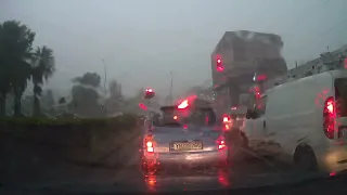 Driving thru the storm DANIEL. Athens Greece 06092023