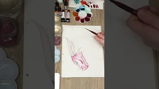 Paint With Me - Dragon - Watercolor Time Lapse - 9 minutes