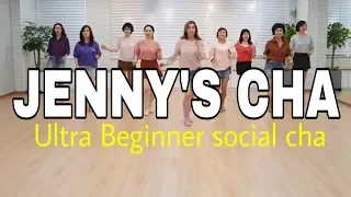 JENNY'S CHA- Line Dance( Ultra Beginner social cha)Jenifer Wolf