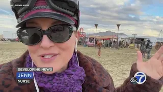Burning Man attendees in good spirits despite cold, muddy event