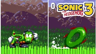 sonic 3 A.I.R android (vector the crocodrile mod) gameplay marble garden