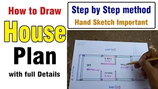 How to Draw a House Plan Step by Step method  - House Planning method