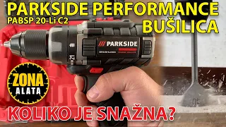 PARKSIDE PERFORMANCE AKU BUSILICA PABSP 20-Li C2 - TEST Koliko je snažan crni parkside? 4K