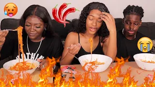 MY BROTHER CRIED!!🤣 EXTREME X2 SPICY RAMEN NOODLE CHALLENGE🌶🔥 ♡ @OfficialTashika