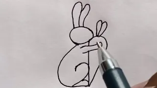 How To Draw Rabbit From Number 2 for kids || kids Drawing Classes