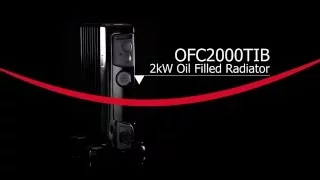 Dimplex OFC2000TiB 2kW Black Oil Filled Radiator Heater