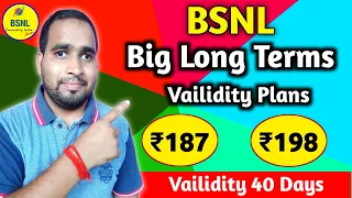 BSNL ₹187 & ₹198 Plan Details || BSNL 4G Vailidity Recharge Plans || BSNL Recharge Plans || Bsnl 4g