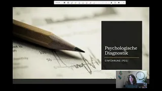 Psychologische Diagnostik - Einführung (PD 1)