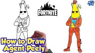 How to Draw Agent Peely from Fortnite 2 'TOP SECRET' Battle Pass