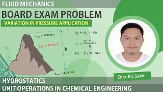 PRESSURE VARIATION | BOARD EXAM PROBLEM | ENGINEERING FLUID MECHANICS AND HYDRAULICS