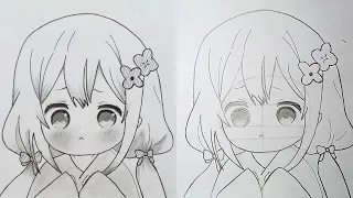 drawing kawaii anime girl | turorial step by step | anime sketch
