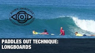 Surf Insight :  The best Paddle Out Techniques for longer boards. Confidence in your paddle out.