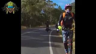 Electric Skateboard Crash Slo Mo.... Mount Macedon Victoria 4K