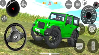 Dollar Song Sidhu Moose Wala Green Mahindra Thar 😈✌️offroad Village Driving Simulator 3d game play