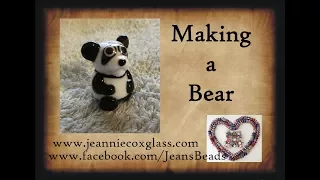 Lampwork Glass Panda Bear Bead by Jeannie Cox