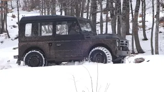 Neve e problemi ai freni! Stavamo per finire di sotto!