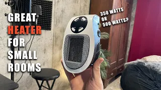 350W Wall Outlet Electric Small Space Heater - Review