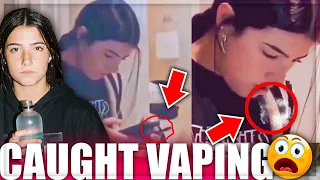 CHARLI D'AMELIO CAUGHT VAPING ON CAMERA (RARE FOOTAGE)