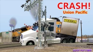 Tractor trailer crashed with a Union Pacific train