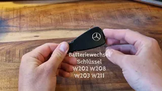 Mercedes w202 w208 w203 Schlüssel Batterie wechseln ersetzen Anleitung