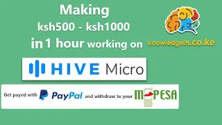 Hivemicro.com Kenya: How to make ksh500 to ksh1000 in one hour working on Hivemicro.com