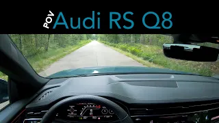 Audi RS Q8 - POV drive | 600 hp launch control | pure engine and human emotion sounds :).