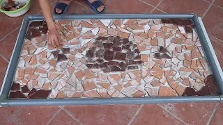 Amazing Ideas Build Dining Table From Broken Brick And Plastic Pipes