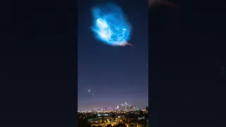 SpaceX Falcon 9 over Downtown Los Angeles