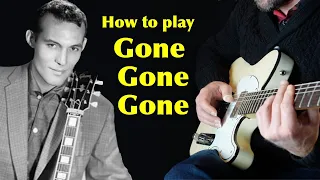Rockabilly guitar finger picking lesson - Carl Perkins - Gone Gone Gone