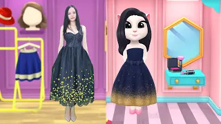 Imitate Angela Dress Up Beautifully - My Talking Angela 2 In Real Life