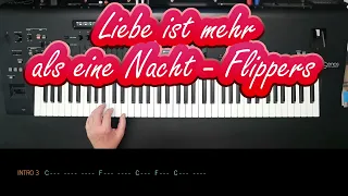 Liebe ist mehr als eine Nacht - Flippers, Cover, eingespielt mit titelbezogenem Style auf Genos.