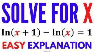 Solve this Logarithmic Equation | Fast & Easy Explanation