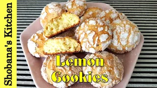 Soft Lemon Cookies - Melt in your Mouth - லெமன் குக்கீஸ்