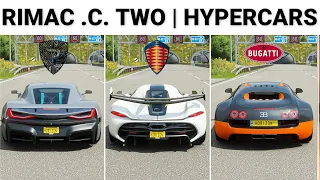 Forza Horizon 4 - Rimac .C. Two Vs Every Hypercars | The Best Fastest Drag Race