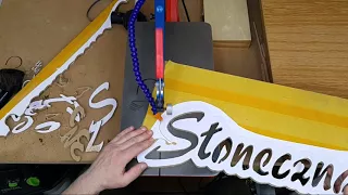 Making a Street Name Sign on the Scroll Saw