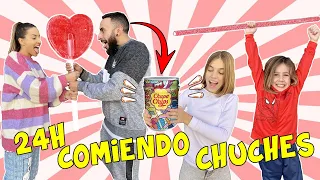 24 HORAS COMIENDO CHUCHES | Familia Amiguindy