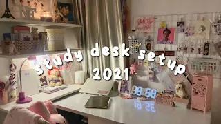 cleaning my desk + how i organize my stationery 🧸 // med student’s study desk setup 2021