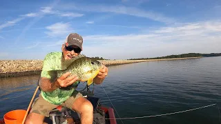 Catfishing On The Rocks Using Nightcrawlers, 4-20-2024